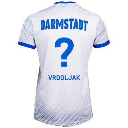 Kandiny Kinder Tomislav Vrdoljak #0 Weiß Blau Auswärtstrikot Trikot 2024/25 T-Shirt