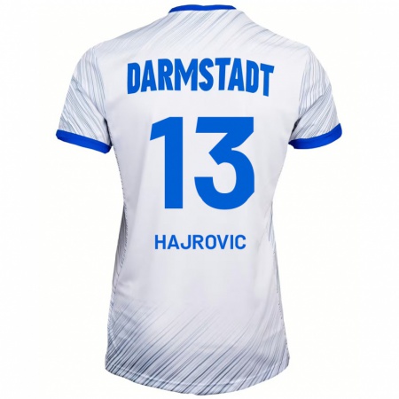 Kandiny Kinder Vahid Hajrovic #13 Weiß Blau Auswärtstrikot Trikot 2024/25 T-Shirt