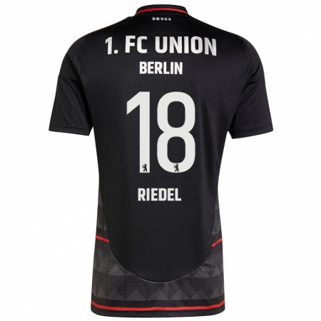 Kandiny Kinder Aaron Riedel #18 Schwarz Auswärtstrikot Trikot 2024/25 T-Shirt