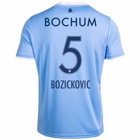 Kandiny Kinder Niko Bozickovic #5 Himmelblau Auswärtstrikot Trikot 2024/25 T-Shirt