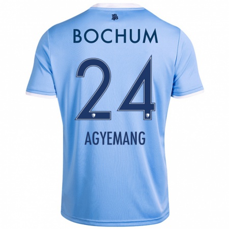 Kandiny Kinder Donovan Agyemang #24 Himmelblau Auswärtstrikot Trikot 2024/25 T-Shirt