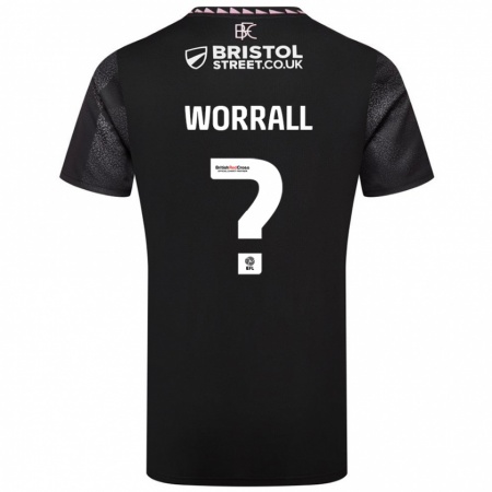 Kandiny Kinder Joe Worrall #0 Schwarz Auswärtstrikot Trikot 2024/25 T-Shirt