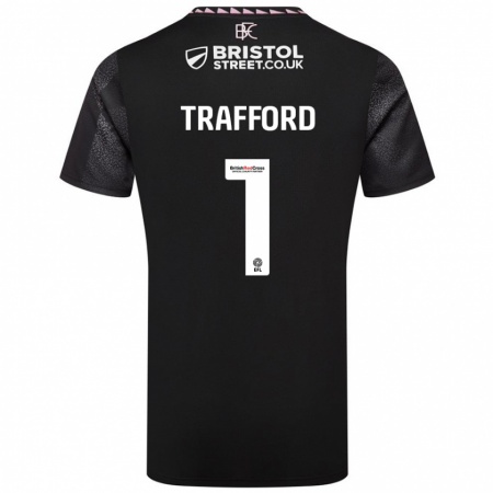 Kandiny Kinder James Trafford #1 Schwarz Auswärtstrikot Trikot 2024/25 T-Shirt