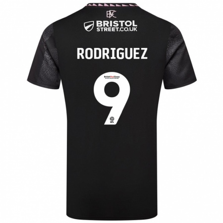 Kandiny Kinder Jay Rodríguez #9 Schwarz Auswärtstrikot Trikot 2024/25 T-Shirt