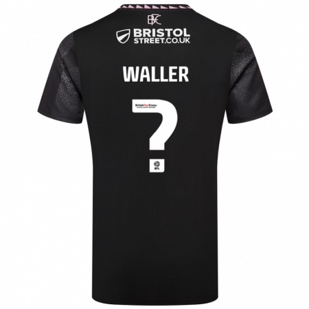 Kandiny Kinder Sam Waller #0 Schwarz Auswärtstrikot Trikot 2024/25 T-Shirt