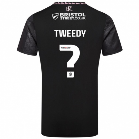 Kandiny Kinder Tom Tweedy #0 Schwarz Auswärtstrikot Trikot 2024/25 T-Shirt