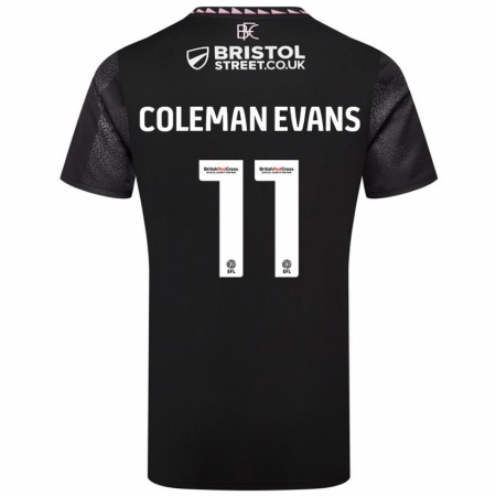 Kandiny Kinder Amaya Coleman-Evans #11 Schwarz Auswärtstrikot Trikot 2024/25 T-Shirt