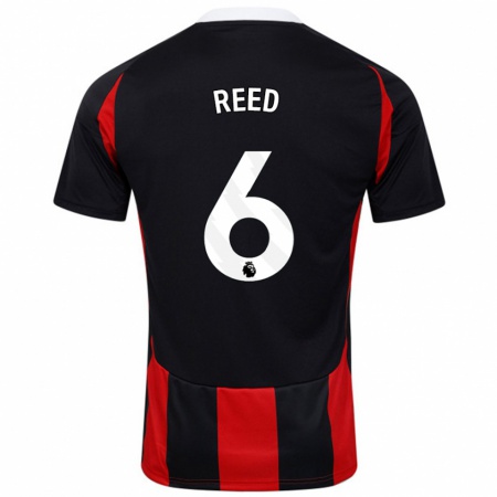 Kandiny Kinder Harrison Reed #6 Schwarz Rot Auswärtstrikot Trikot 2024/25 T-Shirt