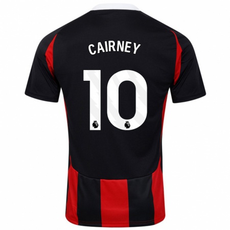 Kandiny Kinder Tom Cairney #10 Schwarz Rot Auswärtstrikot Trikot 2024/25 T-Shirt