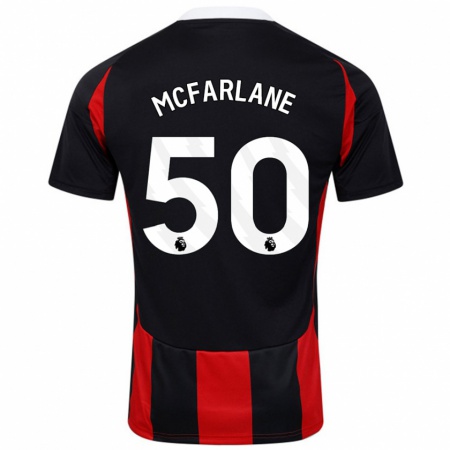 Kandiny Kinder Callum Mcfarlane #50 Schwarz Rot Auswärtstrikot Trikot 2024/25 T-Shirt