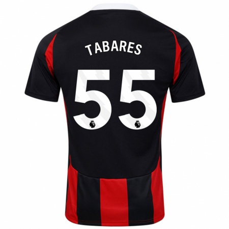 Kandiny Kinder Samuel Tabares #55 Schwarz Rot Auswärtstrikot Trikot 2024/25 T-Shirt