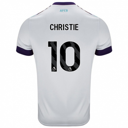 Kandiny Kinder Ryan Christie #10 Weiß Grün Lila Auswärtstrikot Trikot 2024/25 T-Shirt