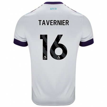 Kandiny Kinder Marcus Tavernier #16 Weiß Grün Lila Auswärtstrikot Trikot 2024/25 T-Shirt