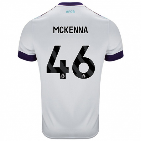 Kandiny Kinder Callan Mckenna #46 Weiß Grün Lila Auswärtstrikot Trikot 2024/25 T-Shirt