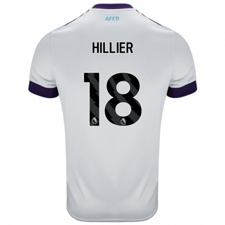 Kandiny Kinder Gemma Hillier #18 Weiß Grün Lila Auswärtstrikot Trikot 2024/25 T-Shirt