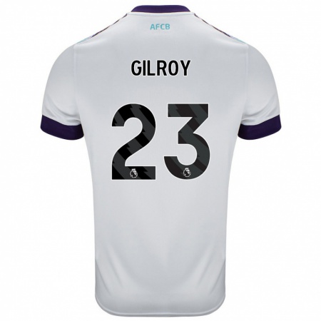 Kandiny Kinder Chloe Gilroy #23 Weiß Grün Lila Auswärtstrikot Trikot 2024/25 T-Shirt