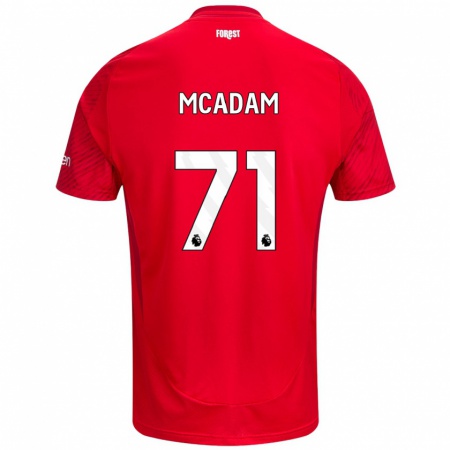 Kandiny Herren Kyle Mcadam #71 Rot Weiß Heimtrikot Trikot 2024/25 T-Shirt