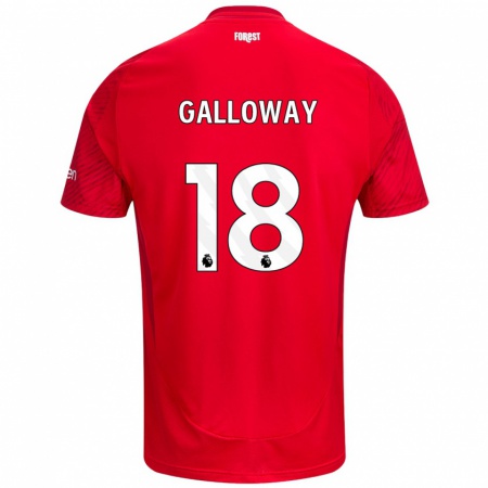 Kandiny Herren Bridget Galloway #18 Rot Weiß Heimtrikot Trikot 2024/25 T-Shirt