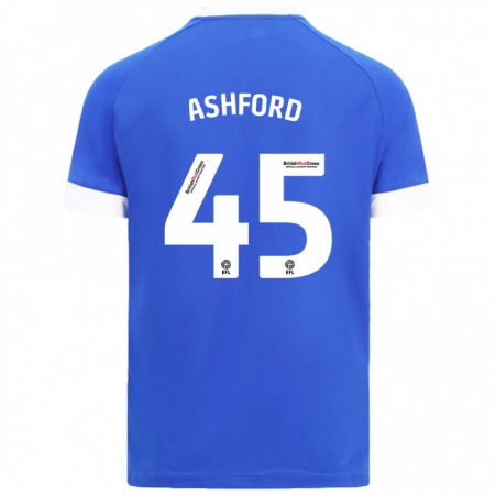 Kandiny Herren Cian Ashford #45 Himmelblau Heimtrikot Trikot 2024/25 T-Shirt