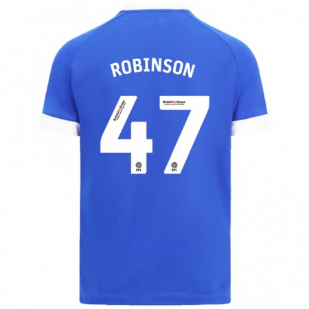 Kandiny Herren Callum Robinson #47 Himmelblau Heimtrikot Trikot 2024/25 T-Shirt