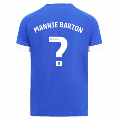 Kandiny Herren Mannie Barton #0 Himmelblau Heimtrikot Trikot 2024/25 T-Shirt