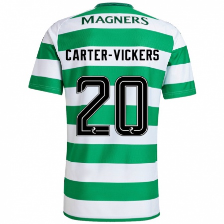 Kandiny Herren Cameron Carter-Vickers #20 Grün Weiß Heimtrikot Trikot 2024/25 T-Shirt