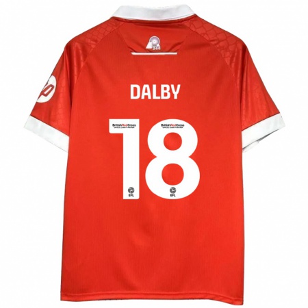 Kandiny Herren Sam Dalby #18 Rot Weiß Heimtrikot Trikot 2024/25 T-Shirt