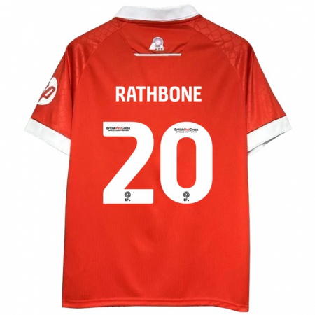 Kandiny Herren Ollie Rathbone #20 Rot Weiß Heimtrikot Trikot 2024/25 T-Shirt