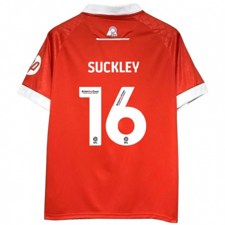 Kandiny Herren Ava Suckley #16 Rot Weiß Heimtrikot Trikot 2024/25 T-Shirt