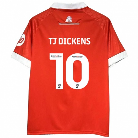 Kandiny Herren Tonicha Tj Dickens #10 Rot Weiß Heimtrikot Trikot 2024/25 T-Shirt