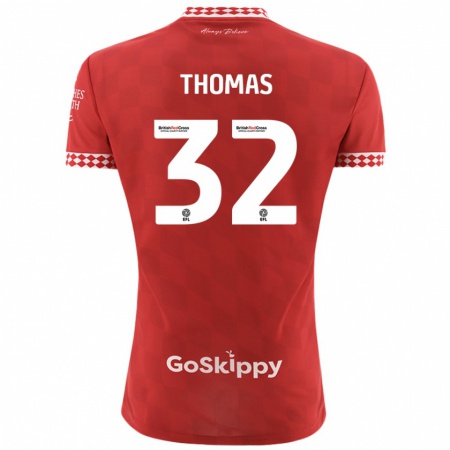 Kandiny Herren Lewis Thomas #32 Rot Heimtrikot Trikot 2024/25 T-Shirt