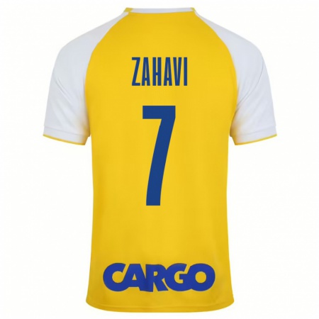 Kandiny Herren Eran Zahavi #7 Gelb Weiß Heimtrikot Trikot 2024/25 T-Shirt