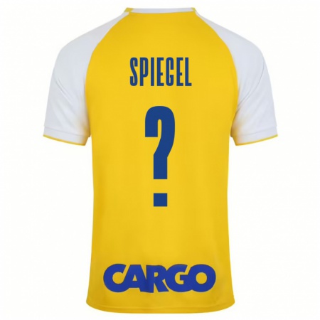 Kandiny Herren Liran Shpigel #0 Gelb Weiß Heimtrikot Trikot 2024/25 T-Shirt