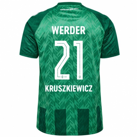 Kandiny Herren Jakub Kruszkiewicz #21 Grün Heimtrikot Trikot 2024/25 T-Shirt