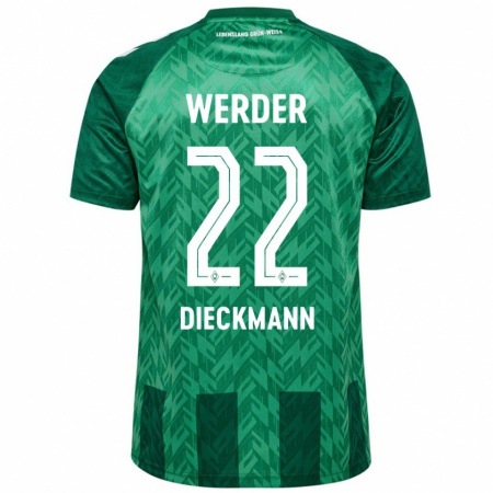 Kandiny Herren Rieke Dieckmann #22 Grün Heimtrikot Trikot 2024/25 T-Shirt