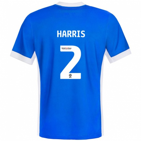 Kandiny Herren Martha Harris #2 Blau Weiß Heimtrikot Trikot 2024/25 T-Shirt