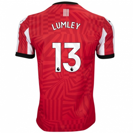 Kandiny Herren Joe Lumley #13 Rot Weiß Heimtrikot Trikot 2024/25 T-Shirt