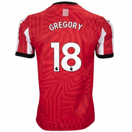 Kandiny Herren Freya Gregory #18 Rot Weiß Heimtrikot Trikot 2024/25 T-Shirt