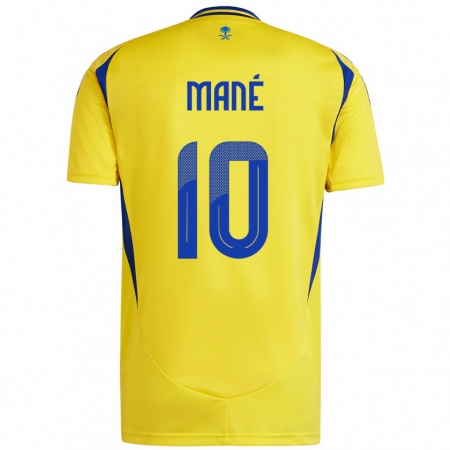 Kandiny Herren Sadio Mané #10 Gelb Blau Heimtrikot Trikot 2024/25 T-Shirt