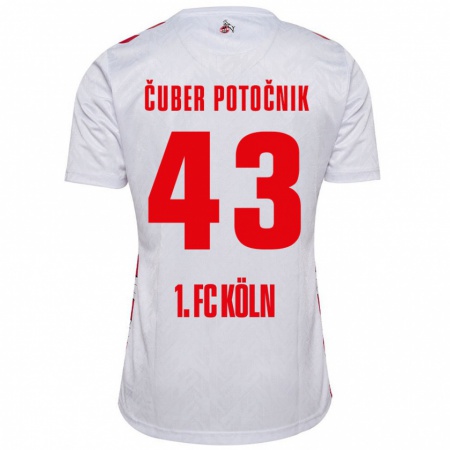 Kandiny Herren Jaka Cuber Potocnik #43 Weiß Rot Heimtrikot Trikot 2024/25 T-Shirt