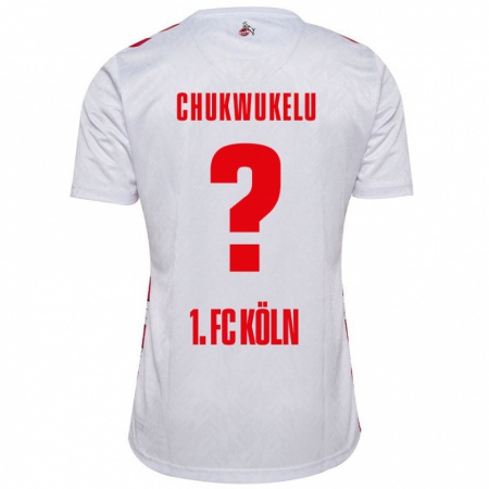 Kandiny Herren Chinedu Chukwukelu #0 Weiß Rot Heimtrikot Trikot 2024/25 T-Shirt