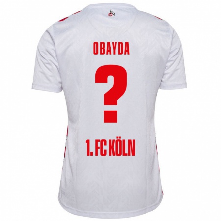 Kandiny Herren Yazan Obayda #0 Weiß Rot Heimtrikot Trikot 2024/25 T-Shirt