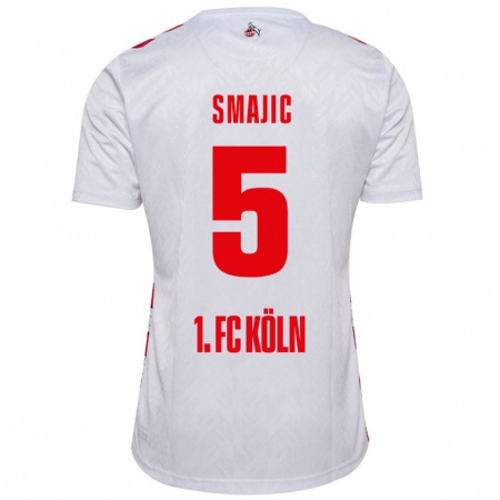 Kandiny Herren Rijad Smajic #5 Weiß Rot Heimtrikot Trikot 2024/25 T-Shirt