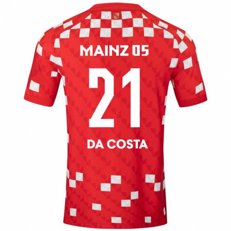 Kandiny Herren Danny Da Costa #21 Weiß Rot Heimtrikot Trikot 2024/25 T-Shirt