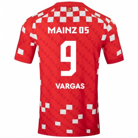 Kandiny Herren Nayrobi Vargas #9 Weiß Rot Heimtrikot Trikot 2024/25 T-Shirt