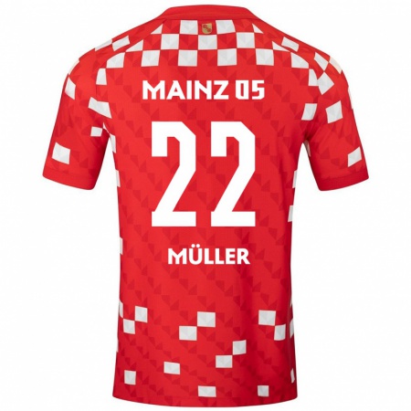 Kandiny Herren Tim Müller #22 Weiß Rot Heimtrikot Trikot 2024/25 T-Shirt