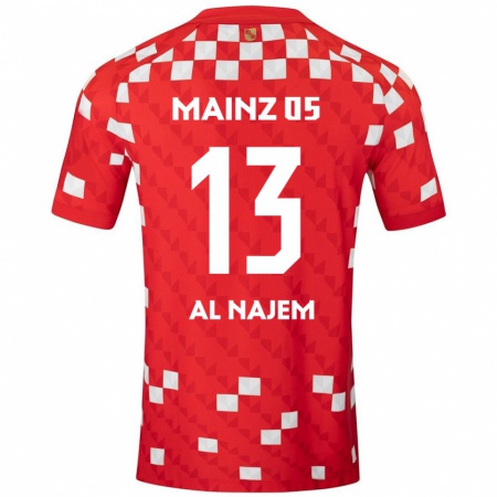 Kandiny Herren Salma Al Najem #13 Weiß Rot Heimtrikot Trikot 2024/25 T-Shirt