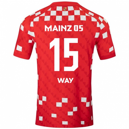 Kandiny Herren Cecilia Way #15 Weiß Rot Heimtrikot Trikot 2024/25 T-Shirt