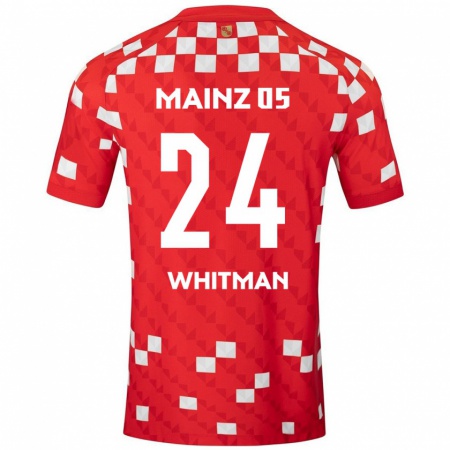 Kandiny Herren Katherine Whitman #24 Weiß Rot Heimtrikot Trikot 2024/25 T-Shirt