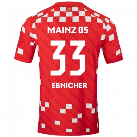 Kandiny Herren Sabine Ebnicher #33 Weiß Rot Heimtrikot Trikot 2024/25 T-Shirt